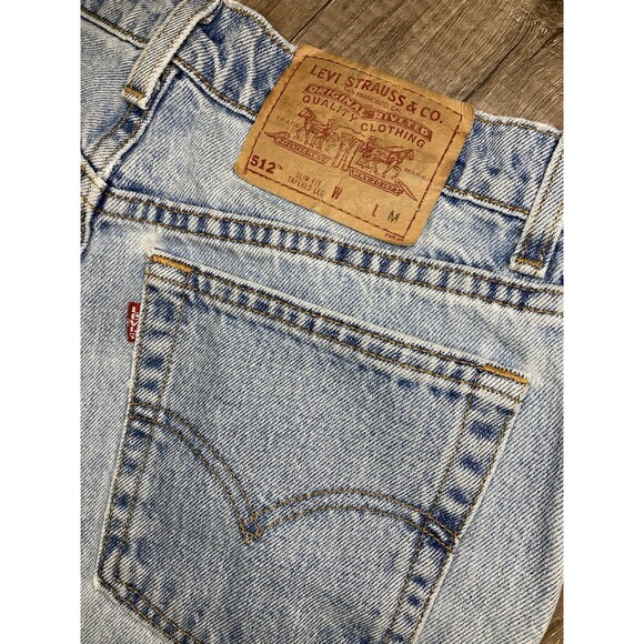 Levis 512 Vintage (1997) Jeans 11 JR M 28x30 Slim Fit Tapered Made In USA 90s - Picture 3 of 13
